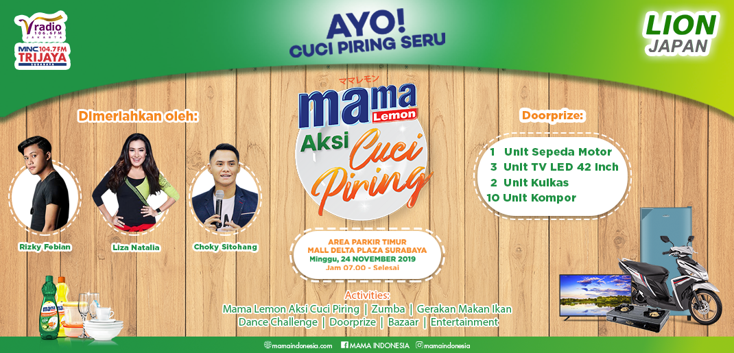 Aksi Cuci Piring Mama di Surabaya