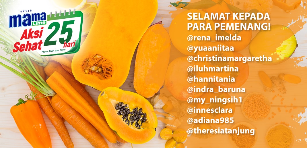 DAFTAR PEMENANG AKSI SEHAT 25 HARI TEMA GO ORANGE