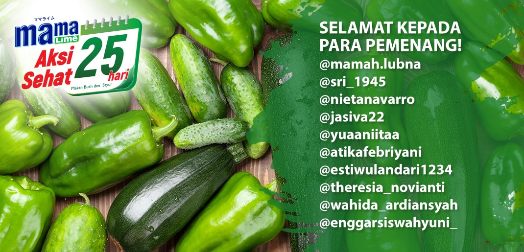 DAFTAR PEMENANG AKSI SEHAT 25 HARI TEMA TASTY GREEN